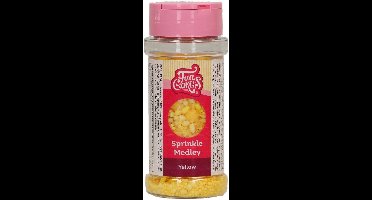 FunCakes Sprinkle Medley - Geel - 70g - Eetbare Taartdecoratie