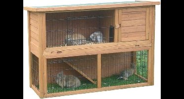 Boon konijnnhok+ren plastic lade - 114x45