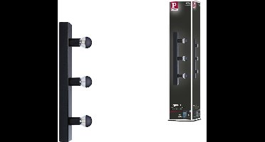LED-spiegellamp Regula II IP44 E14 230V max. 3x40W dimbaar Zwart