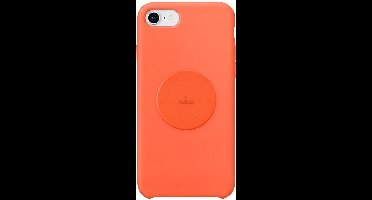 Puro, Hoesje geschikt voor iPhone 6 / 7 / 8 / SE (2022) - Icon Series Siliconen met Metalen Plaat, Oranje