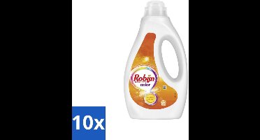 10 x Robijn Vloeibaar Wasmiddel Color 20 Wasbeurten 1 liter - Kleurbehoud - Wasmiddel - Color Serum - Frisse Geur - Wasmiddel Voor Gekleurde Was