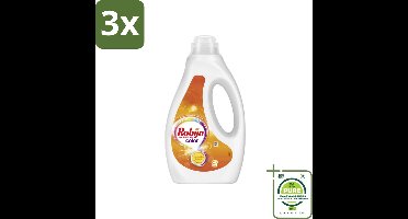 3 x Robijn Vloeibaar Wasmiddel Color 20 Wasbeurten 1 liter - Grootverpakking - Kleurbehoud - Wasmiddel - Wasmiddel Voor Gekleurde Was - Frisse Geur - Wasmiddel Met Color Serum