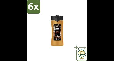 Axe – Douchegel – Copper Santal – 300 ml - Voordeelverpakking - 6 stuks - Sandelhout - Mannelijke geur