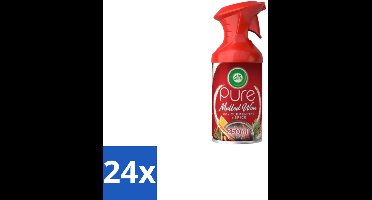 24 x Air Wick – Luchtverfrisser Spray – Pure Mulled Wine – 250 ml - Luchtverfrisser - Warme Geur - Gezellige Sfeer - Wintergeur - Glühwein