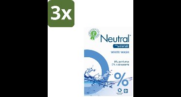 Neutral Waspoeder Wit 18 Wasbeurten 1,187 kg - Bulkverpakking - 3 stuks