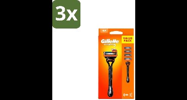 Gillette – Fusion5 – Scheersysteem Houder + 4 Mesjes - Bulkverpakking - 3 stuks