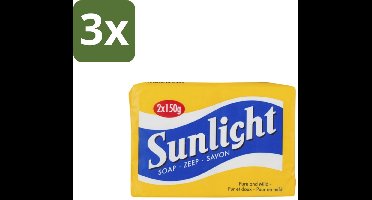 3 x Sunlight – Huishoudzeep – Klassiek – 150 g - Sunlight Zeep - Huishoudzeep - Klassieke Zeep - Zeep Voor Kleding - Zeep Voor Huid
