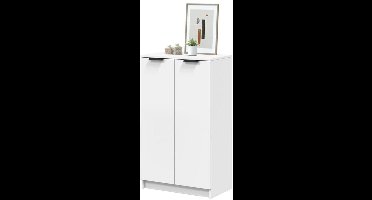 Schoenenkast – Schoenrek – Schoenenopberger – Opbergkast Schoenen – Schoenenkast Wit – Modern Houten Design – Ruime Opbergruimte 59x35x100cm