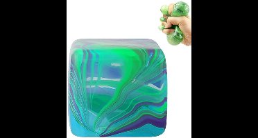5,5 cm Fidget Cube Speelgoed - Zachte Stresskubus - Zachte Stresskubus - voor Volwassenen - Zachte IJskubus Suikerballen - Sensorische Vierkante Zachte IJskubus Suikerballen voor Stressverlichting (Groen)