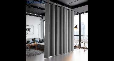 Ruimteverdeler Gordijnen - Grijs - 457 x 274 cm - Polyester