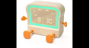 Toast-nachtlampje voor kinderen - Digitale wekker - Nachtlampje voor naast het bed, aftel-/opwerktimer - Automatisch uitschakelbare lamp Slaapkamerklok Cadeau voor kinderen en tieners Verjaardag