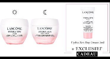 Lancôme Hydra Zen 2-Step Hydraterende Skincare Routine: Dagcreme | Nachtcreme + Cadeau - Hydra Zen Dagcreme 50ml & Hydra Zen Nachtcreme 50ml + Hydra Zen Dagcreme 5ml Cadeau