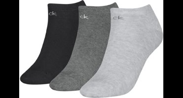 Calvin Klein Dames Sneakersokken 3-Pack Grey Melange