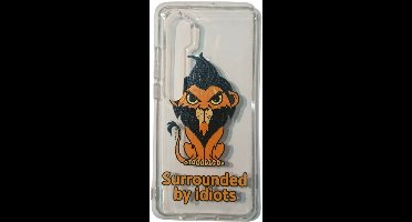 DISNEY telefoonhoesje / case - XIAOMI MI note 10 / XAOMI MI note 10 PRO - leeuw - transparant oranje