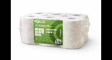 Focus handdoekrol (2 laags) wit - poetspapier - poetsrol, schoonmaakpapier, hygiënepapier