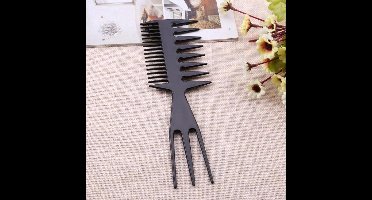 New Age Devi - 2 stuks 3-Way-Kam \- Zwart \- Stijl \- Kapper \- Haar