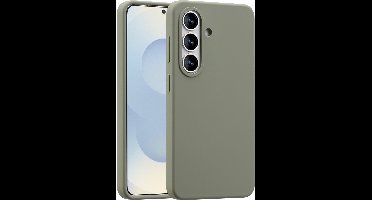 Accezz Hoesje - Geschikt voor Samsung Galaxy S26 - Liquid Silicone Backcover met Magnetische Ring - Cooper Green