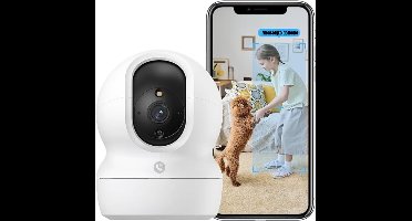 Core® Draadloze Babyfoon met Camera en App – Babyfoon met Camera en App – Baby Camera met Bewegingsdetectie – Wit - ‎9cm x 9cm x 12cm