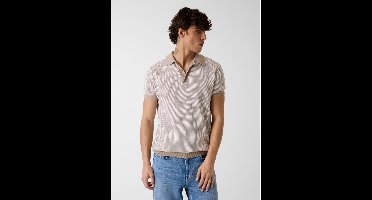Guess Roze gestreepte gebreide polo