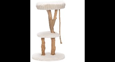 Designed By Lotte Reya - Krabpaal - Hout - Creme - 60x60x103 cm