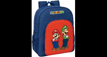 Schoolrugzak Super Mario Mamma mia Rood Marineblauw 32 x 38 x 12 cm