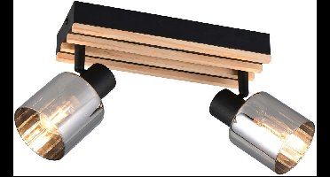 REALITY TRAVIA - Spot - Zwart mat - excl. 2x E14 4 W - Wand- en plafondmontage