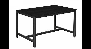 Hoppa! Vintage Ijzeren Eettafel | Zwart | Ijzer | 120 x 68 x 75 cm (B x D x H)