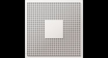 Econox Geperforeerd plafondrooster voor toe- en afvoer 595x595 mm – 200 mm – RAL 9010