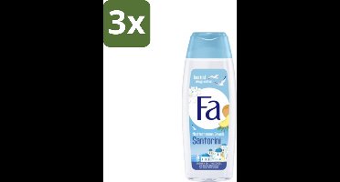 3 x Fa - Douchegel - Mediterranean Jewels Santorini - Verfrissend & Hydraterend - Verzachtend - 250 ml - Douchegel Santorini - Verfrissend - Hydraterend - Verzachtend - Mediterrane Geur