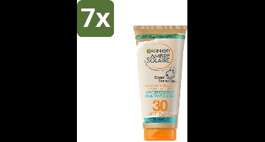 7 x Garnier - Ambre Solaire - Waterresistente Beschermende Zonnebrandmelk - SPF 30 - 175 ml - Zonbescherming - Zonnebrandmelk - SPF 30 - Waterresistent - Huidbescherming