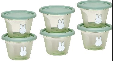 Nijntje Bewaarpotjes Set - 120 ml - 6 Stuks - Groen