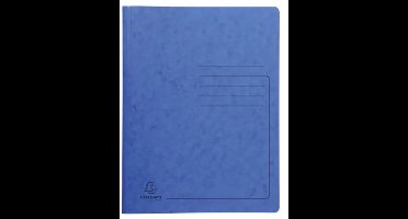 Exacompta Map Glanskarton A4 Blauw | A4 Documentenmap met Veer | Glanskarton 355 g/m² | Sterke Dossiermap voor Kantoor en Archiveren