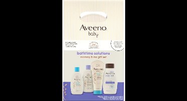 Aveeno Baby Bathtime Gift Set Mommy & Me – 4-delige Babyverzorging & Stress Relief voor Mama – Baby Wash, Shampoo, Dagelijkse Lotion & Calmerend Bad, Colloïdale Havermout