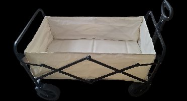 Bolderwagen Creme-Bolderkar-Groot-95x50x55cm-Camping-Kinder vervoer