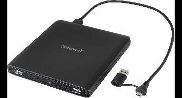 Intenso EOD 500BD Slim - Externe Blu-ray Brander – USB 3.2 – Blu-ray - DVD - CD – Inclusief Ashampoo Burning Studio