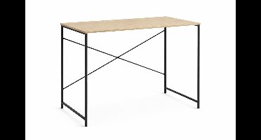 HEM Industrieel Bureau 100x60x74 cm – Compacte Werktafel met MDF Blad – Metaal Zwart Frame – Computerbureau – Laptoptafel – Schrijftafel – Thuiswerk Bureau – Modern Design