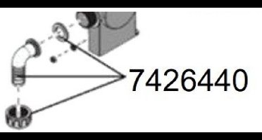 Eheim Slangaansluiting 90° Transparant Looppro 6000/8000