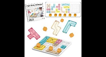 Reisspelletjes Kinderen - Educatief Logisch Denkspel voor Kinderen - Tetris Puzzel & Breinbreker - STEM Speelgoed voor Ruimtelijk Inzicht - Inclusief 14 Blokken & 6 Kubussen - Vakantie Vliegtuig / Auto - IQ Game voor 3, 4, 5, 6, 7, 8, 9+