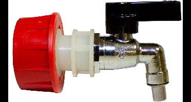 GRAF messing aftapkraan 3/4 incl. overgangsstuk geschikt voor GRAF universeel vat