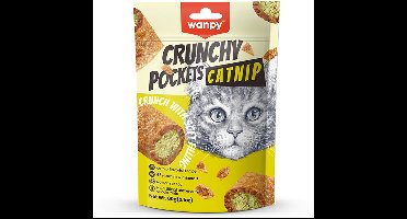 Wanpy - Crunchy pockets - Kattenkruid - Kattensnack - Knapperige snacks met zachte vulling van kattenkruid en kip