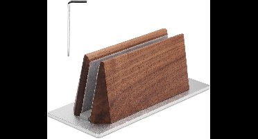 Famanu - Houten Verticale Laptopstandaard voor MacBook, Verstelbare Desktopstandaardhouder (1,5-3cm) Antislip Ruimtebesparende Notebookdock Past Op alle Tablets