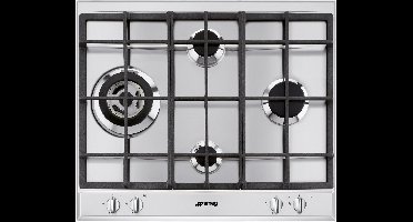 SMEG Gas Kookplaat - P261XGHNLK - 60 cm - Opbouw - RVS