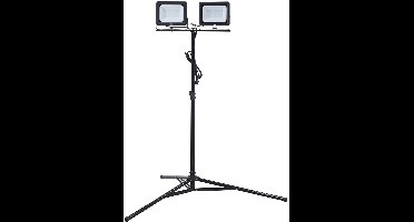 Dubbele LED bouwlamp 2 x 100W 2 x 10.500 lumen met statief 5000K