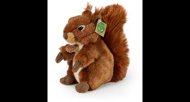 Rappa knuffel eekhoorn 21 cm pluche speelgoed multicolor - ECO Knuffel