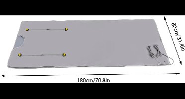 Zolara Saunadeken - Infrarood deken - Sauna - Warmtedeken - Draagbare deken - Met afstandsbediening - Zilver - Ontgifting - Ontgiften