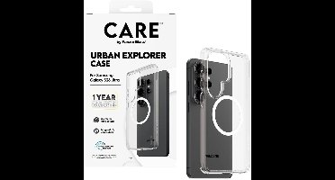 CARE by PanzerGlass Urban Explorer Case - Transparant w. - Wit Qi Samsung Galaxy S26 Ultra