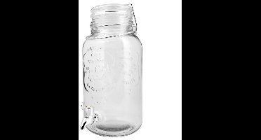 Glazen drankkan met kraantje, 4 liter