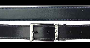 Pierre Cardin FWJX5 - Heren Leren Riem - Klassieke Gesp - Zilverkleurig