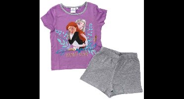 Frozen Kinder Shortama Zomerset Maat 104 Paars - Anna&Elsa 1stuk