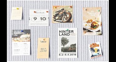 Vilt Prikbord Wandpaneel - 40x60 cm - 9mm Dik - Zelfklevend & Geluidsdempend - Memobord voor Foto's & Notities - Vision Board - Grijs